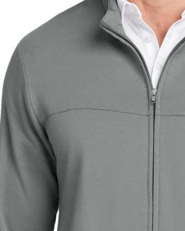 Closeup of a TM1MU420 TravisMathew Newport Full-Zip Fleece